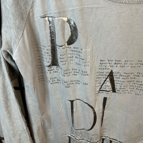 Trendy Gray Long Sleeve Women's Top - Picture 3 of 12